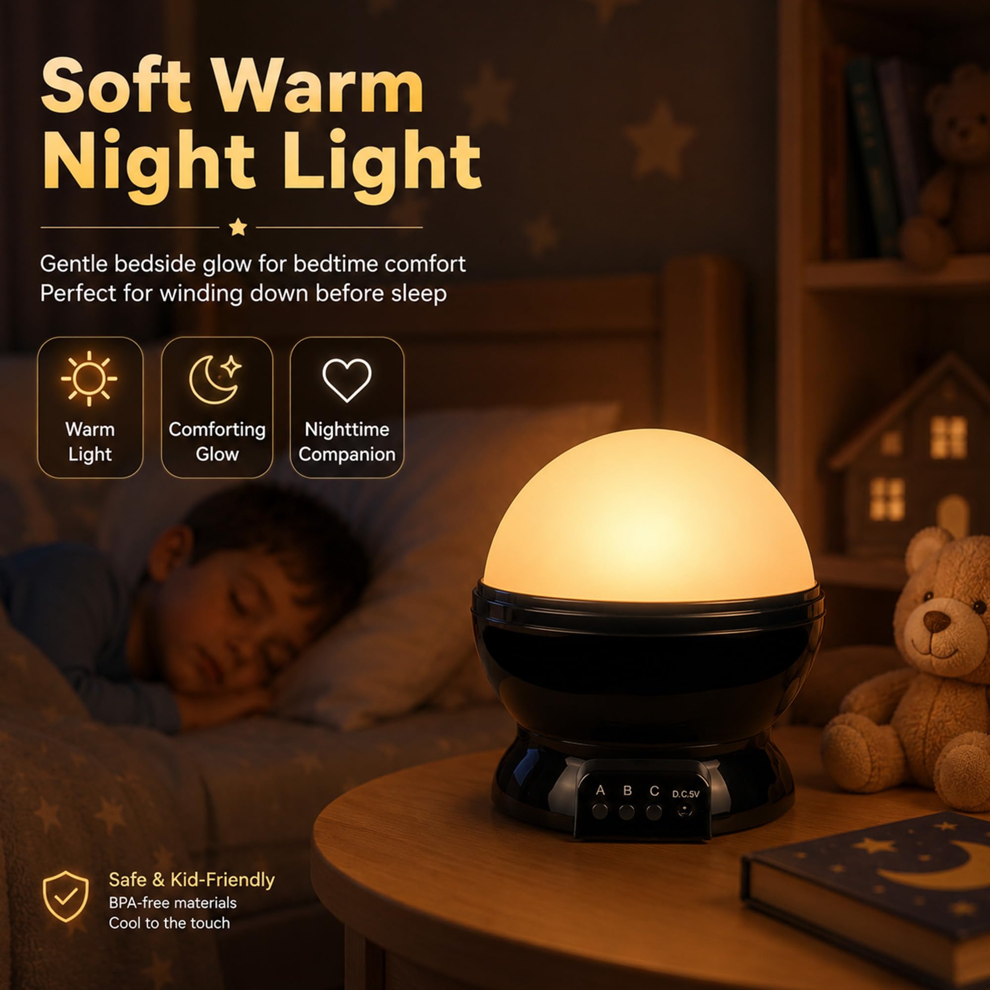 MOKOQI Proyector de Halloween con luces LED para decoración de fiestas en interiores, rotación de 360 grados, proyector de luz nocturna, juguetes para niños, regalos para niños de 5 a 8 años