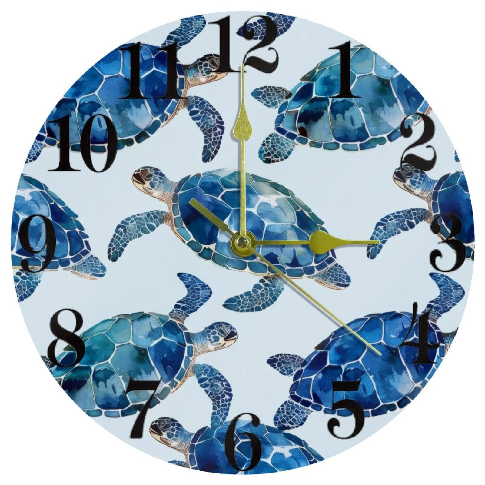 Horloge murale tortue silencieuse pour éliminer le bruit nocturne