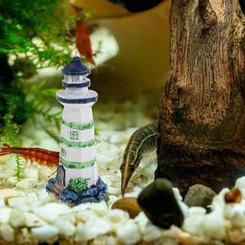 Miniatura 8 de Mini figura de faro de resina, decoración de resina, adornos de faro en miniatura para acuario, pecera, micro paisaje, casa de muñecas, decoración