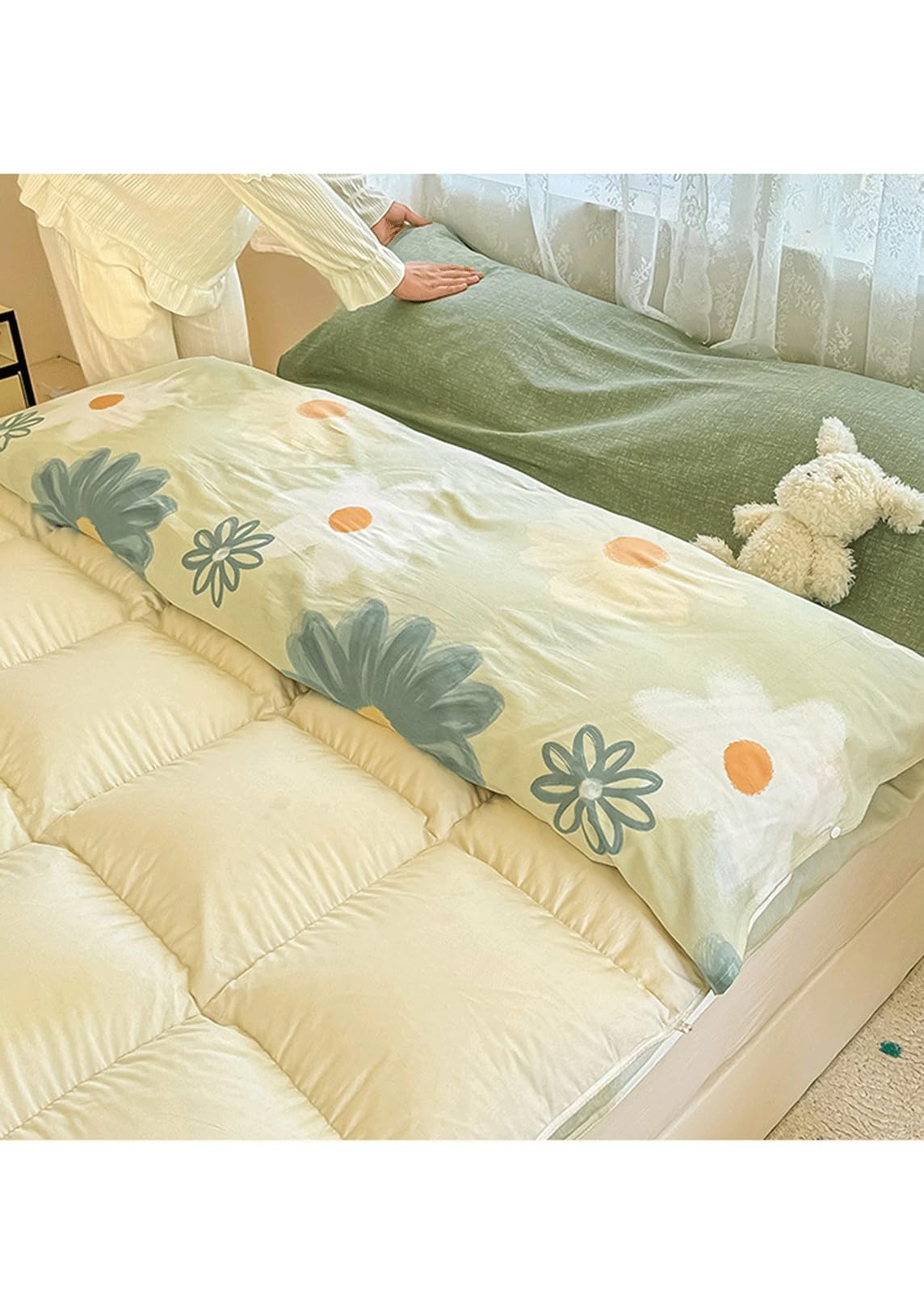 Wkładka do śpiwora bawełna kwiat prześcieradło podróżne pojedyncze podwójne prześcieradło kempingowe do wędrówek z plecakiem, hotelu, hostelu i podróży