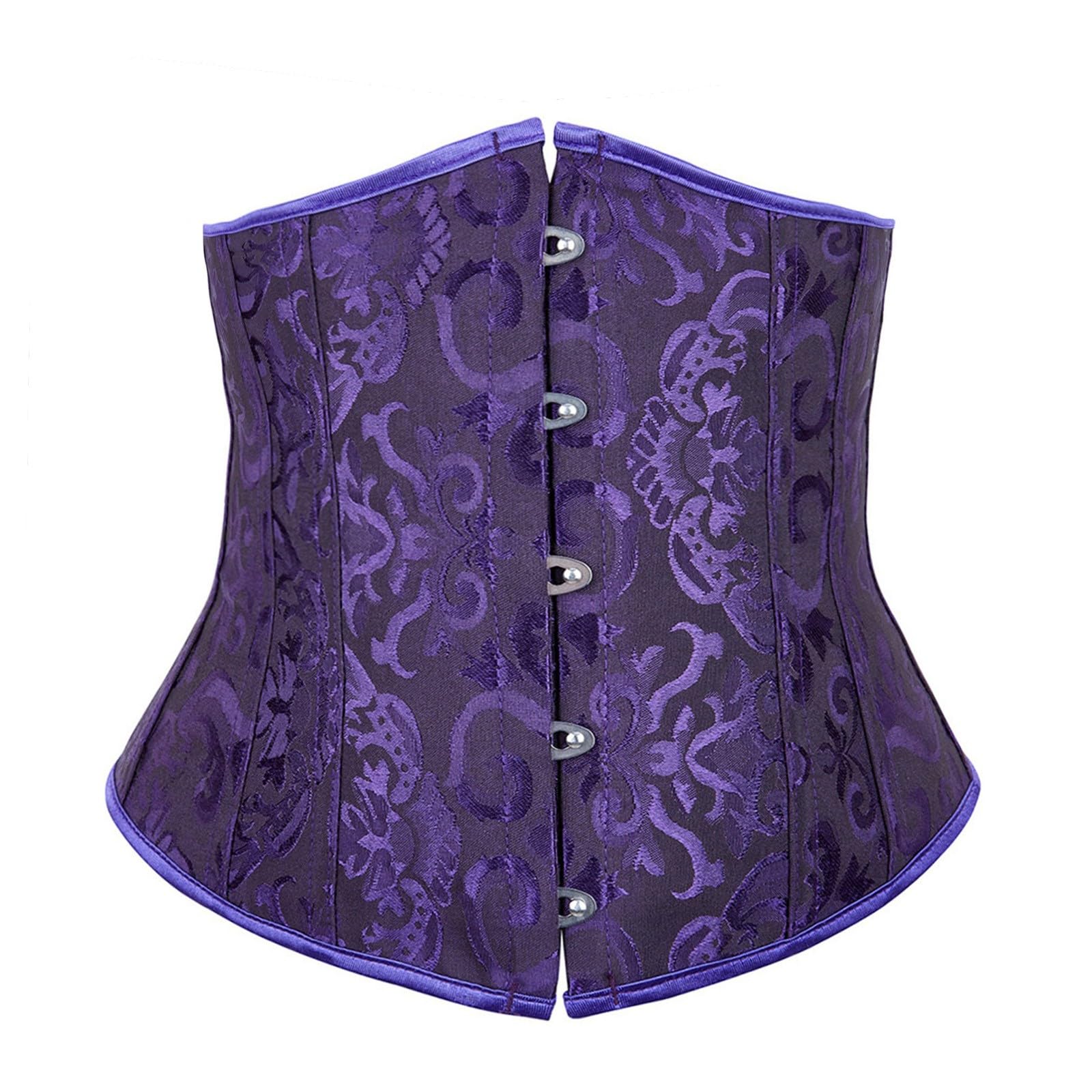 Generisch Corsetto modellante da donna con motivo jacquard, tinta unita, tessuto jacquard, modellante, chiusura a gancio regolabile, ideale per abbigliamento quotidiano e occasioni speciali