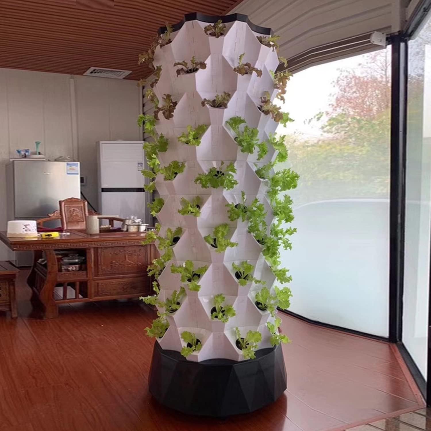 Kits de Cultivo hidropónico Sistema de Cultivo hidropónico Vertical ｜ Torre hidropónica de 6/8/10 Capas ｜ Kit de Cultivo hidropónico con Temporizador de Bomba hidratante, para Hierbas, Fruta