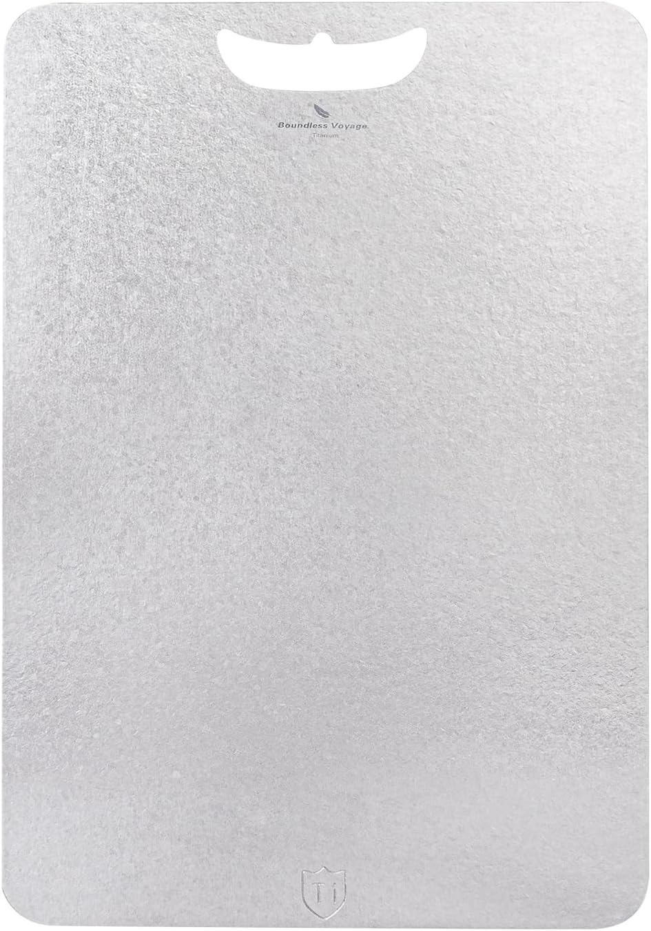 Boundless Voyage Titanium Chopping Board for Kitchen Double Sided Cutting Board with Hanging Hole Easy to Clean Food-Grade Raw & Cooked Foods for Kitchen Home Outdoor (5007P-M)