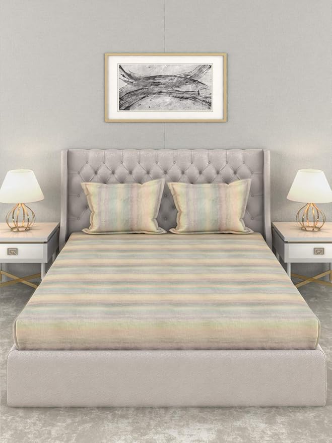 Trident Macaron 144TC King Size Bed Sheet Hester Amazon.in Home