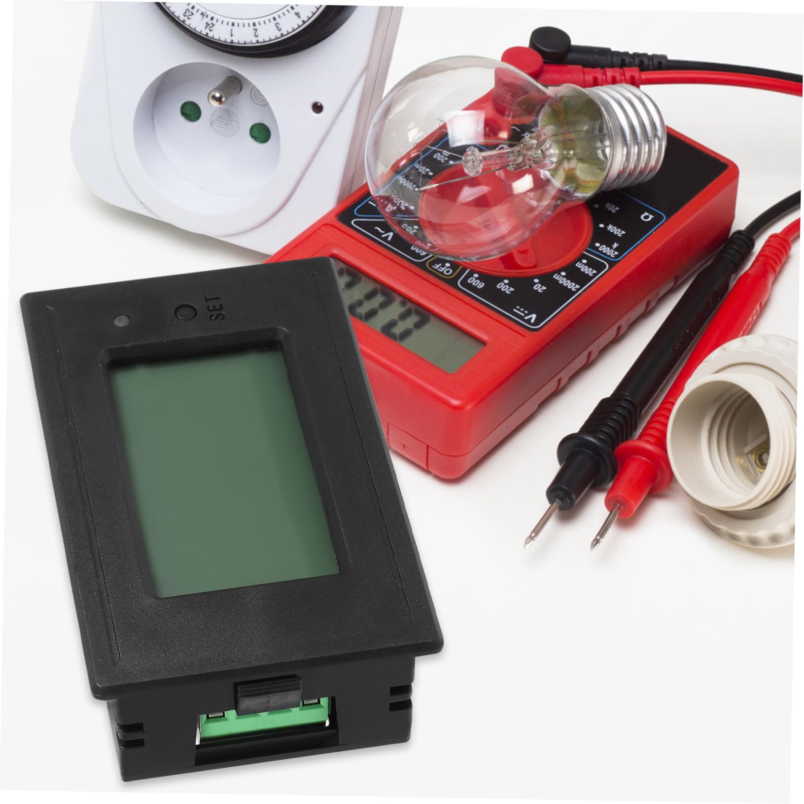 Gadpiparty 2stücke Digitaler Stromverbrauchsmonitor Mit Lcd-anzeige Leistungsmesser Für Haushaltsgeräte Präzise Spannung Energie Und Strommessung Für Überwachung Des Energieverbrauchs