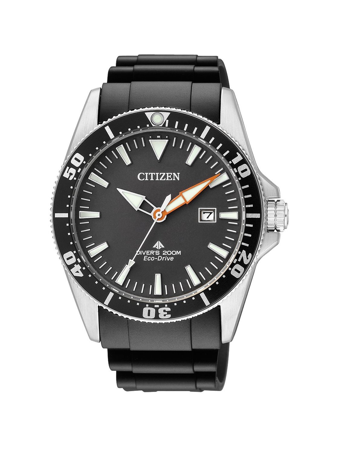 CITIZEN Oryginalny pasek do zegarka BN0100 guma czarna 23 mm szerokość krótka wersja
