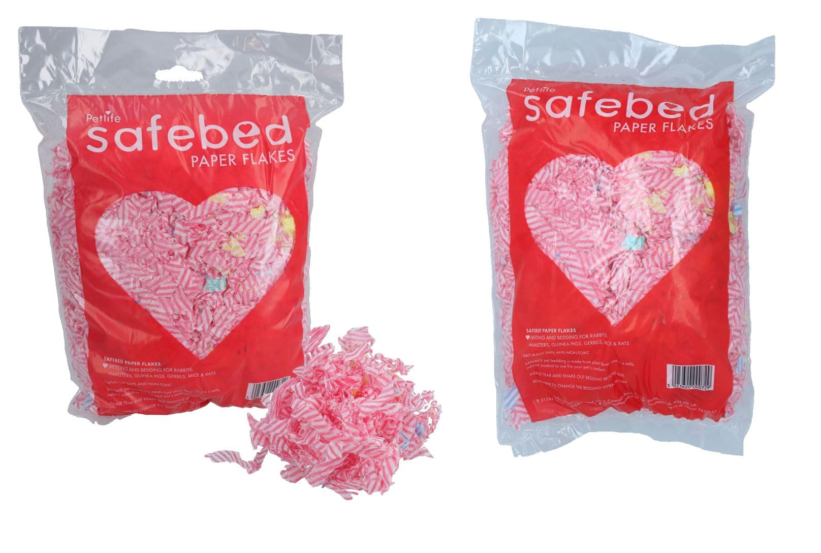 AB Tools 2PK Small Animal Hamster Gerbils Safe Bed Paper Flakes Nesting - (Colour Varies)
