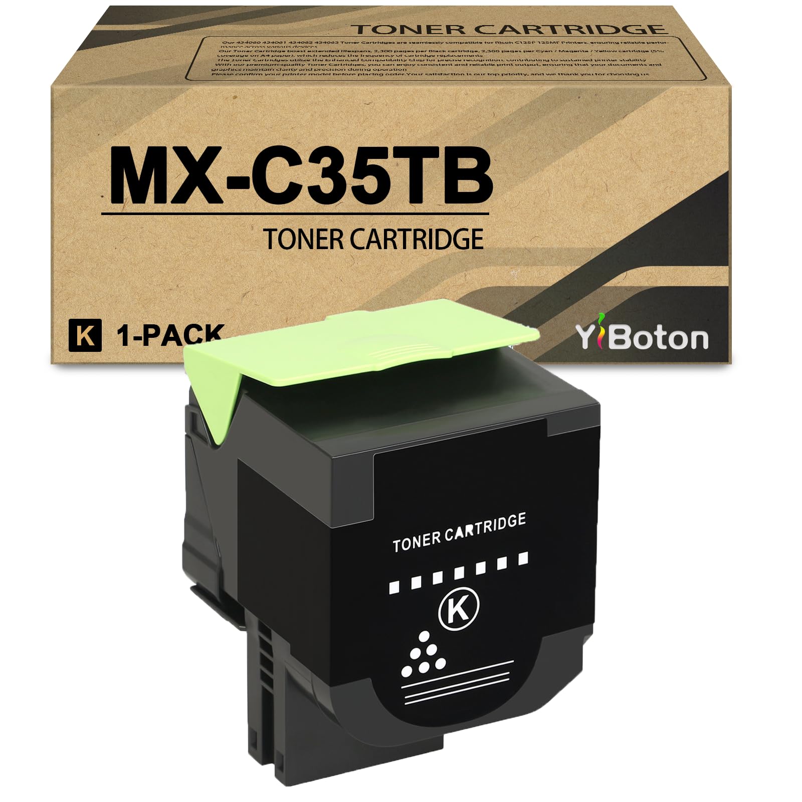 High Yield MX-C35T MXC35TB Black Toner Cartridge 9000 Pages | Replacement for Sharp MX-C35TB Compatible for Sharp MX-C357F MX-C407P Printer