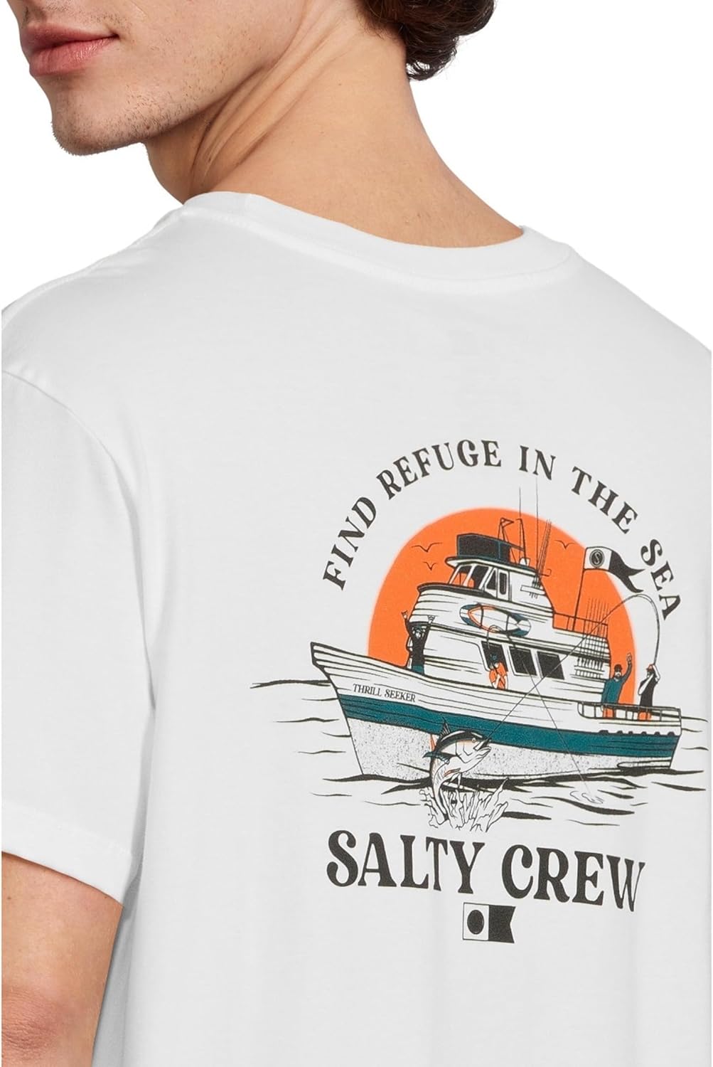 Salty Crew Mens Day Charter Short Sleeve Tee - Image 4