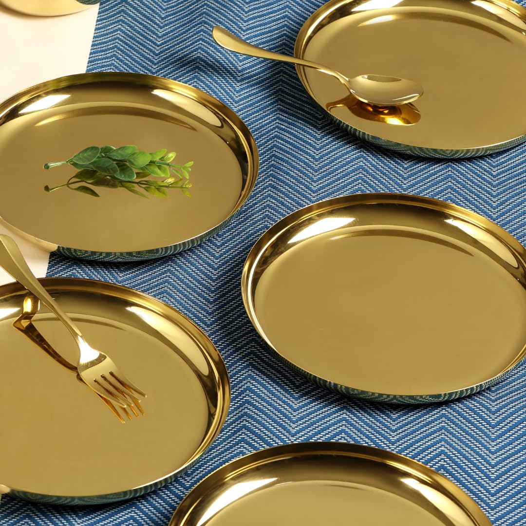 Buy Chakmak Cherry Plate PVD Gold 6 Pcs Set | PVD Coated