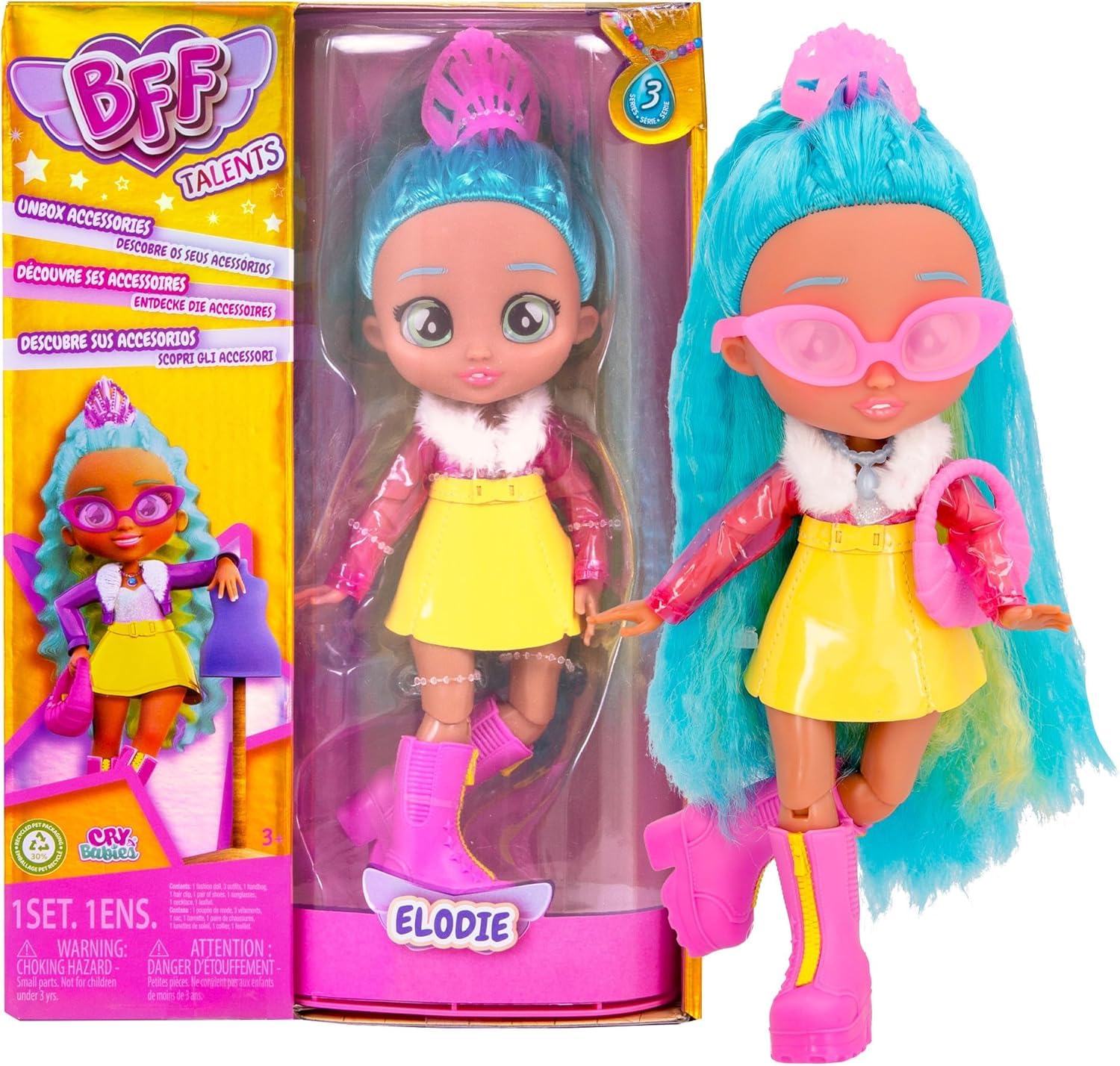 BFF Doll with 9+ Surprises Including Outfit and Accessories (Wave 3 -Elodie)