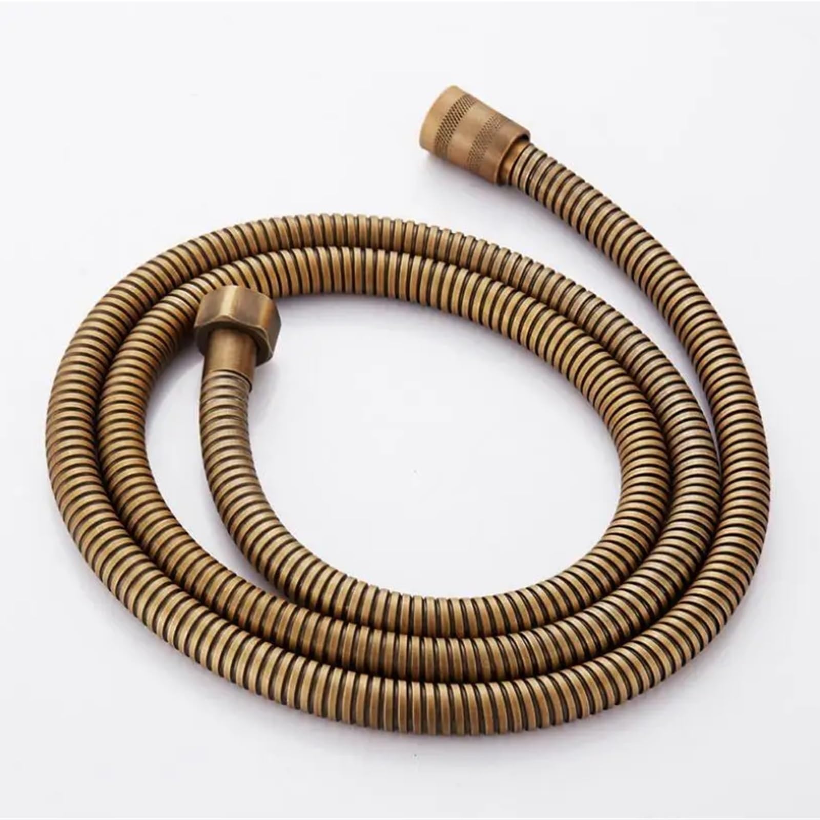 manguera de ducha anti-torsión, Manguera de ducha de acero inoxidable con doble enclavamiento, conexión universal, multicolor, 1,5 m(Bronze)