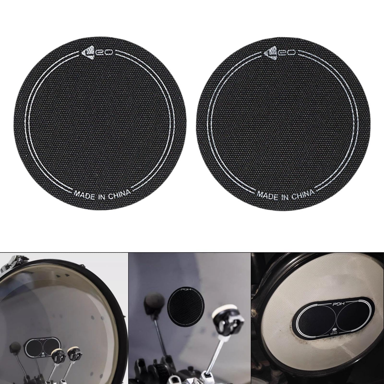 Garende Set of 2 Bass Drum Head Protection Stickers, Single Pedal