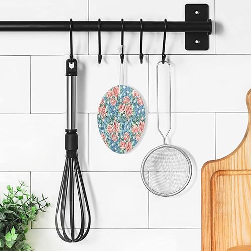 Miniatura 7 de Esponjas de cocina con diseño floral de rosas, esponjas de limpieza de flores, esponjas naturales antiarañazos para cocina, baño, automóviles