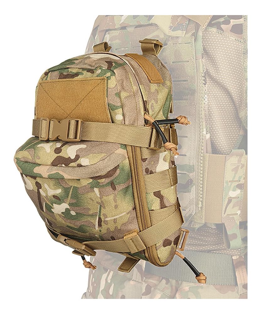 Fotrsta D Tactical Molle Hydration Pack, 2L Outdoor Military Rucksack Pouch Lightweight Waterproof Water Reservoir Bag Outdoor Water Bladder Carrier Pack For Tactical Vest Backpack