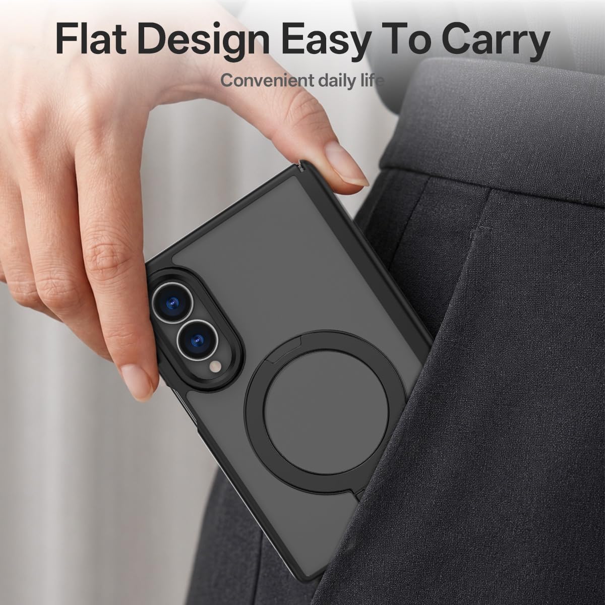 Coque magnétique avec béquille pour Samsung Galaxy Z Fold 8 avec 2 films de confidentialité