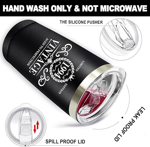 Miniatura 9 de SpenMeta Regalos de 30 cumpleaños para hombres, ideas de 30 años, regalos para él, ideas únicas de regalo de aniversario, vaso vintage de 1994