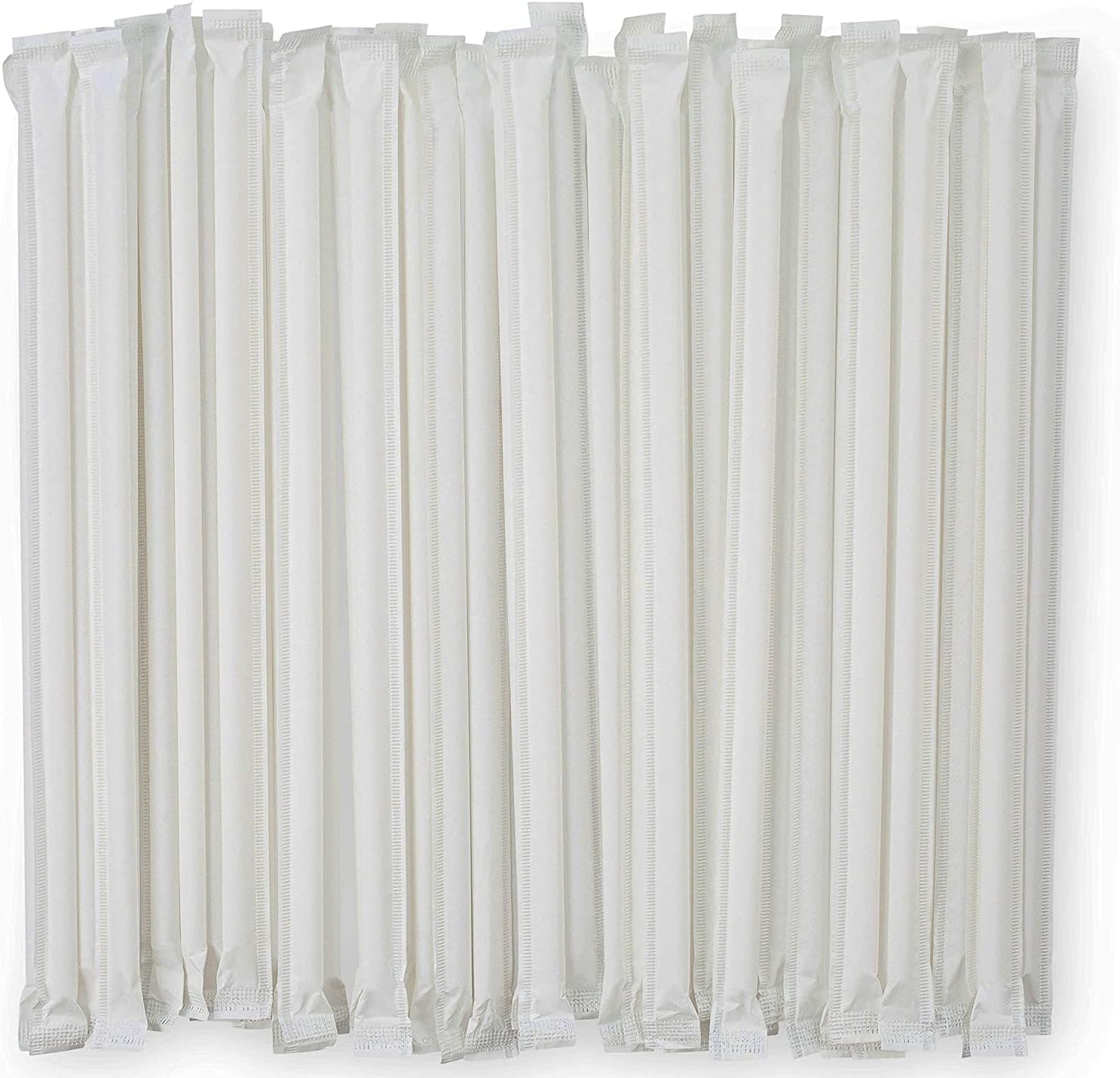Disposable Plastic Straws 500 Count - 7.75 Inch Individually Wrapped Translucent Drinking Straws - Clear Plastic Straw for Cocktails Coffee Milkshakes Beverages Parties Restaurants