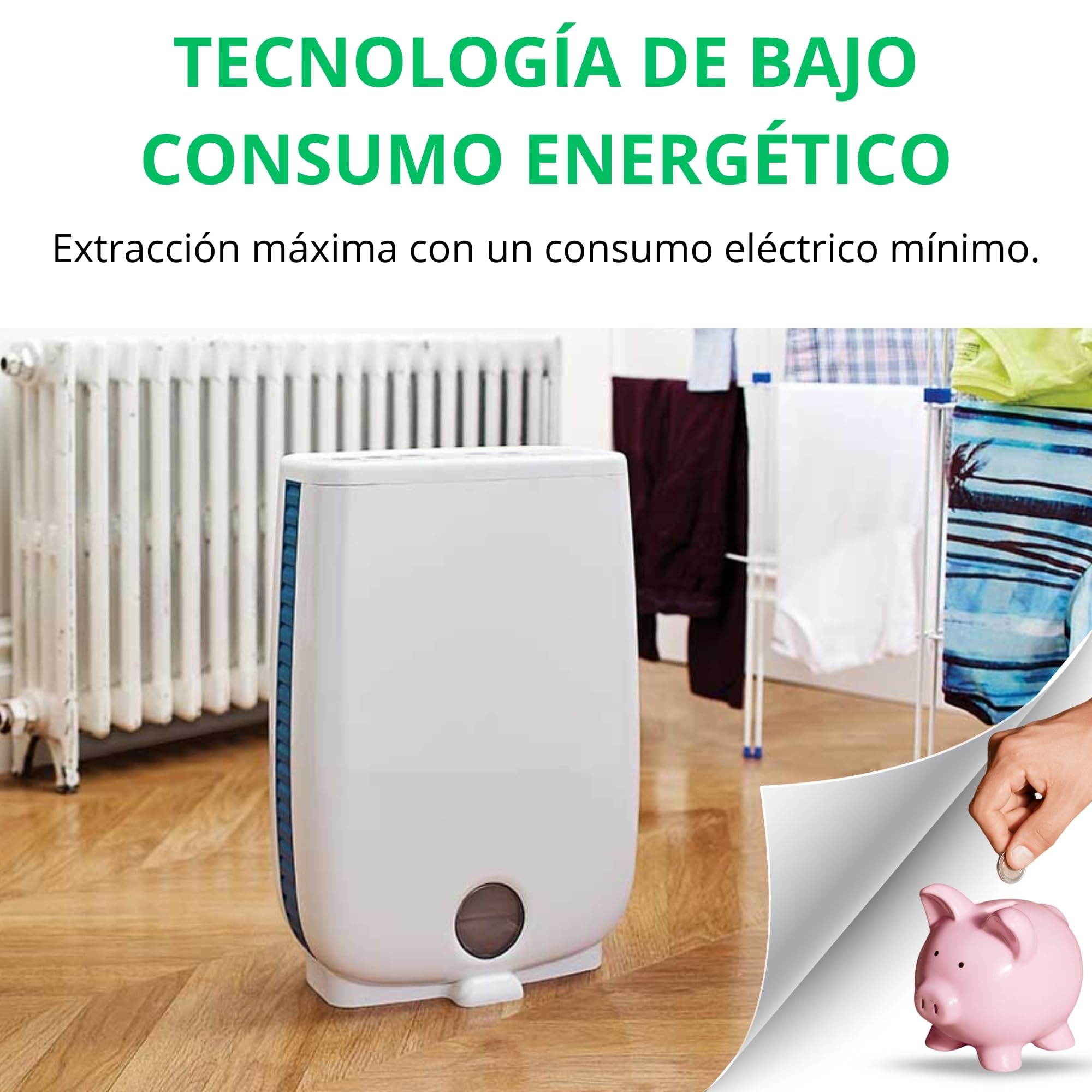 Deshumidificador Meaco DD8L 8L/día – Silencioso, compacto y de bajo consumo, ideal para interiores, con sistema inteligente y control gráfico avanzado