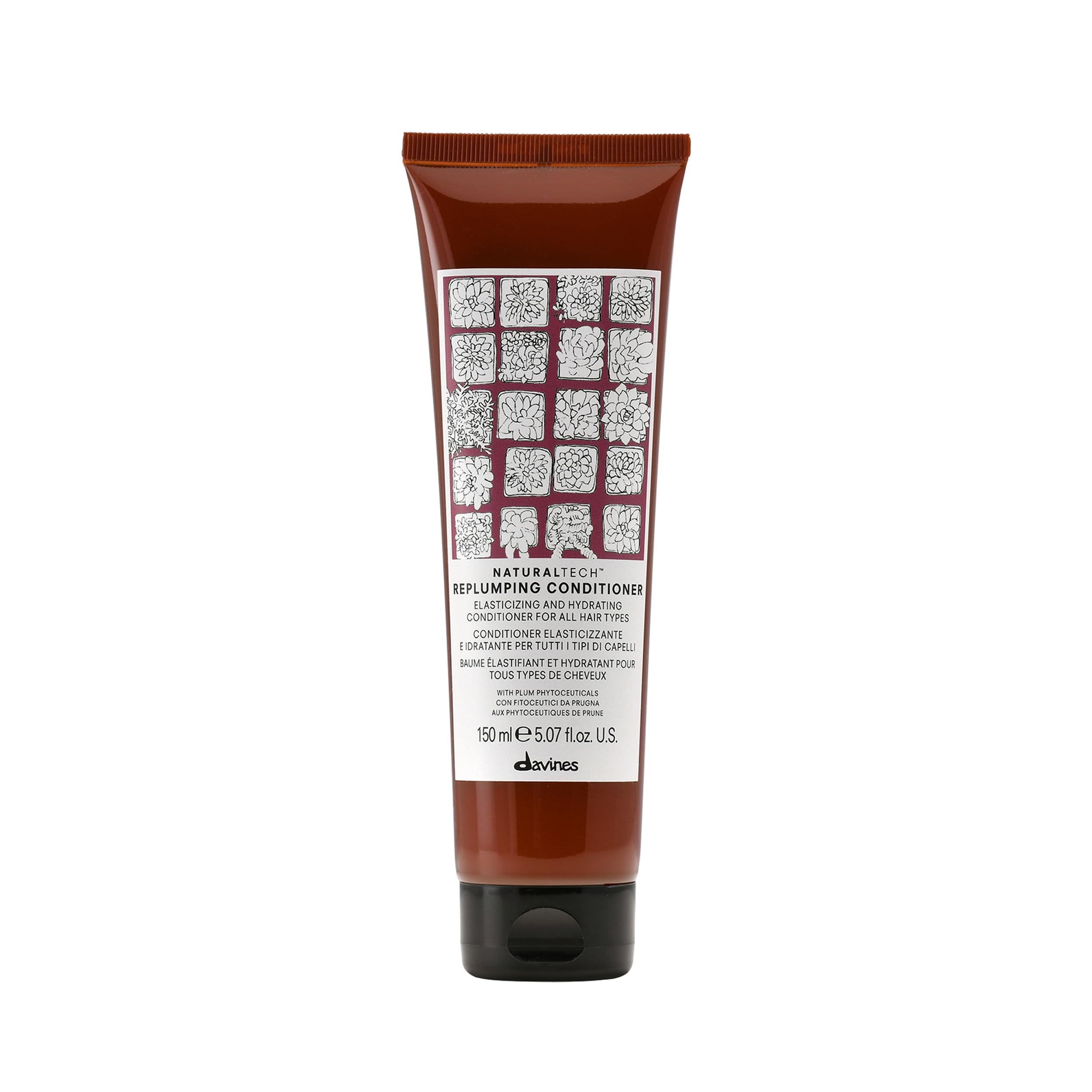 DAVINES Naturaltech Replumping Balsamo 150 Ml per tutti i tipi di capelli, per detergere e nutrire i capelli, 150 ml