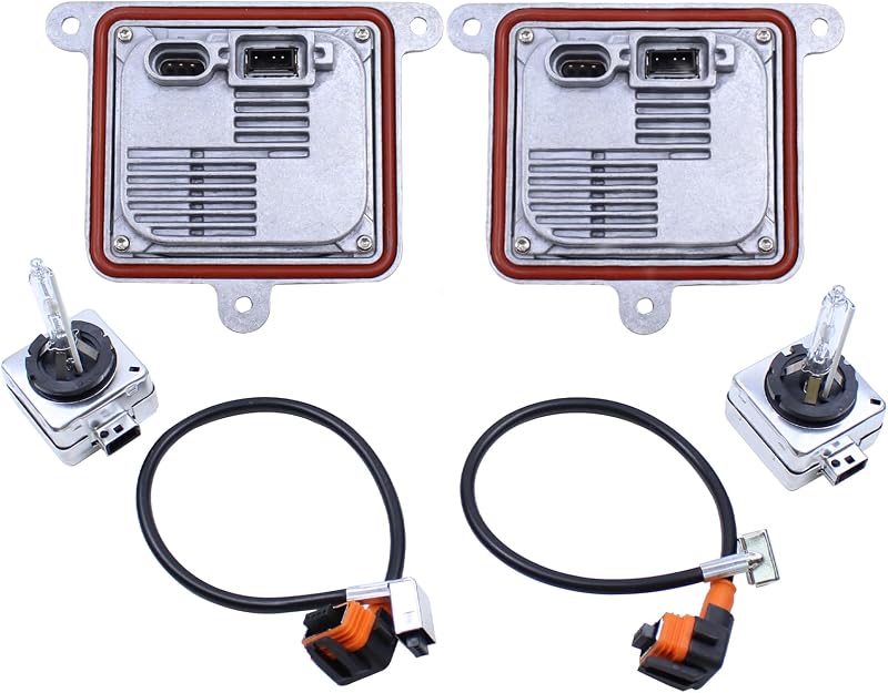 MOTOKU HID Headlight Ballast Control Unit with Bulb Wire Harness Connectors | for Chevy Blazer Impala Malibu Suburban Tahoe