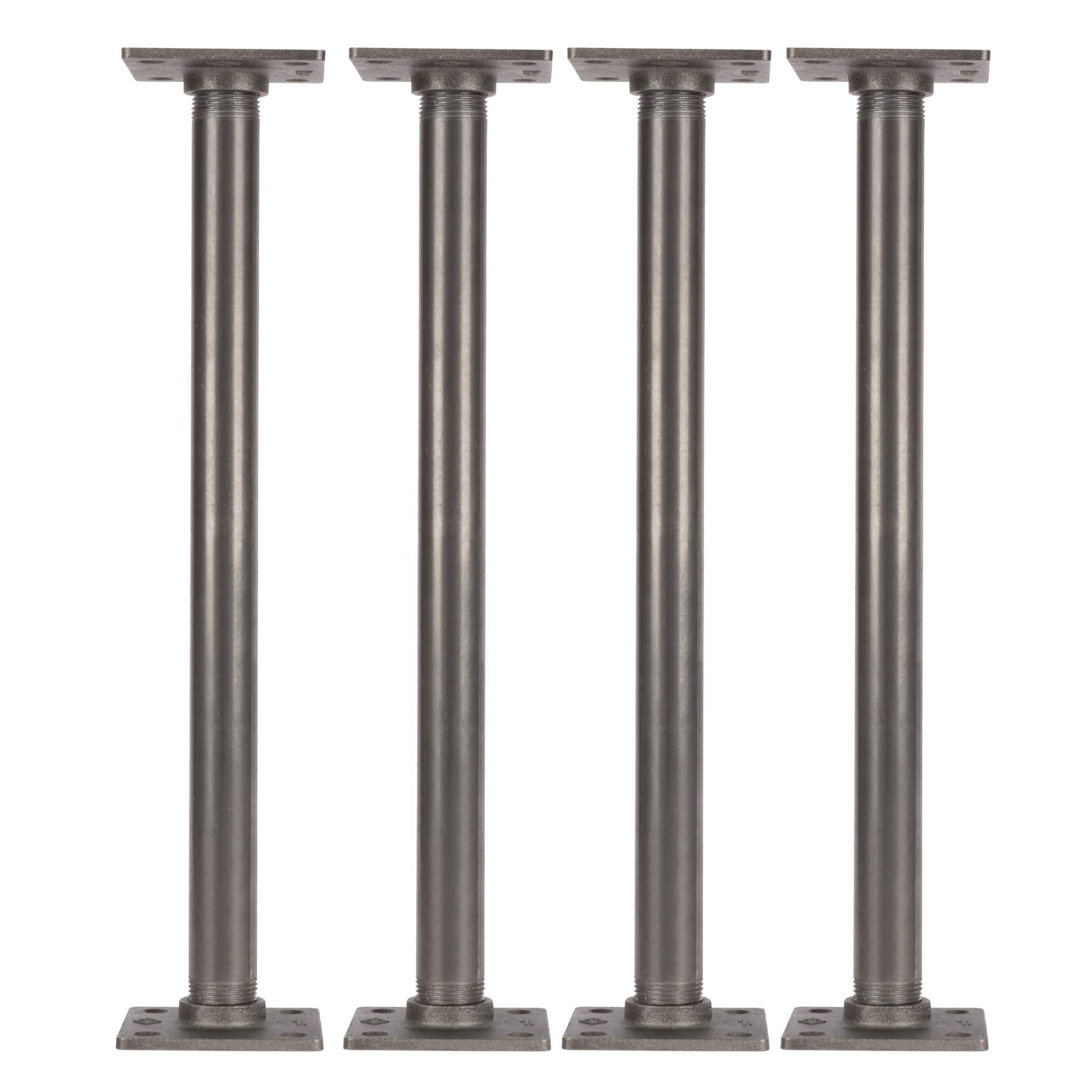 Buy PIPE DECOR 1 in. X 18 in. Square Flange Table Legs (4 Pack