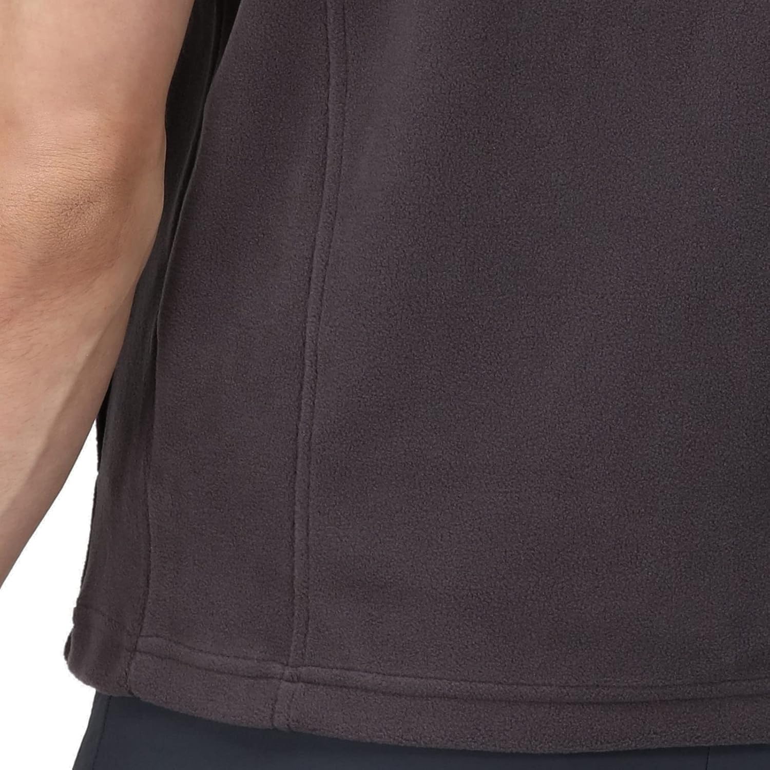 Regatta Bodywarmer men, Gilet for men - Warm Fleece sleeveless Jacket - Outdoor & Hiking Polar Fleece zipper Vest - Full Zip - 2 lower pockets - M Iron Black