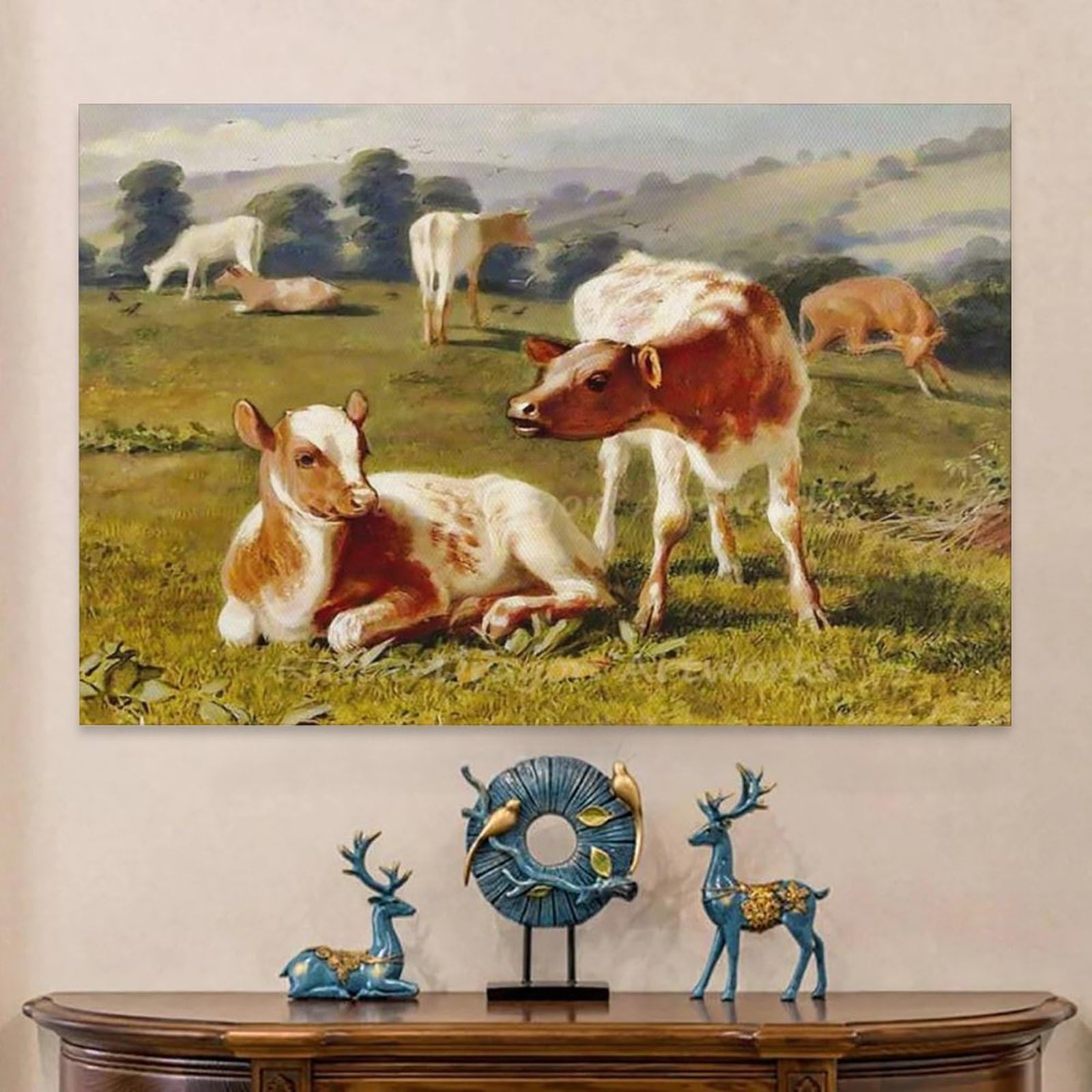 Amazon.com: ELeweN Briton Riviere Famous Painting Poster Cow