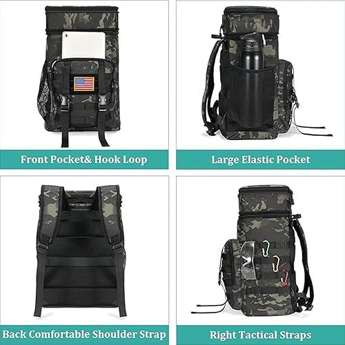 Miniatura 4 de Mochila enfriadora expandible, mochila térmica suave con aislamiento térmico de doble cubierta, mochila impermeable para hombres y adultos, camping,