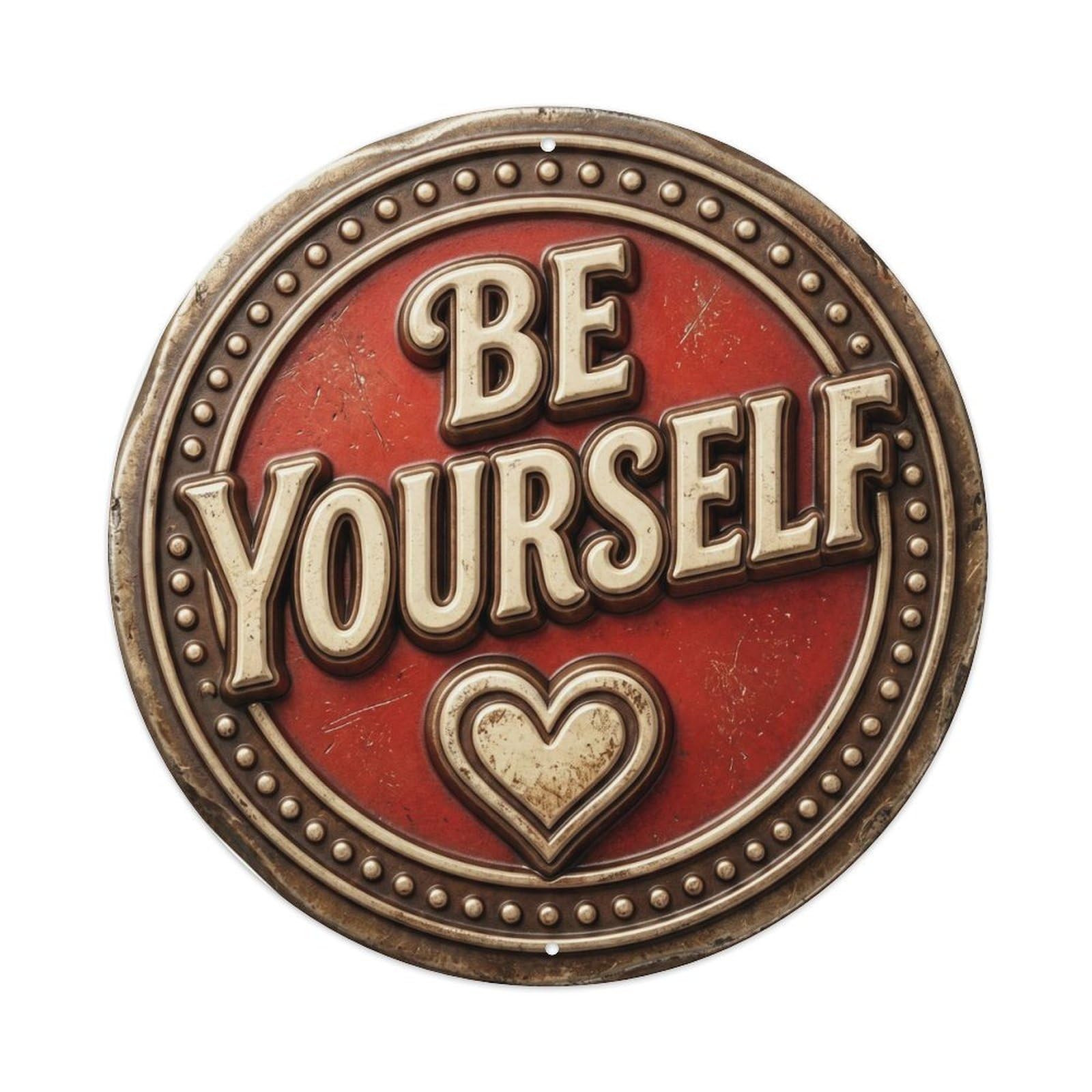Be Yourself Nostalgic Hanging Accessory Retro Slogans Metal Tin Sign