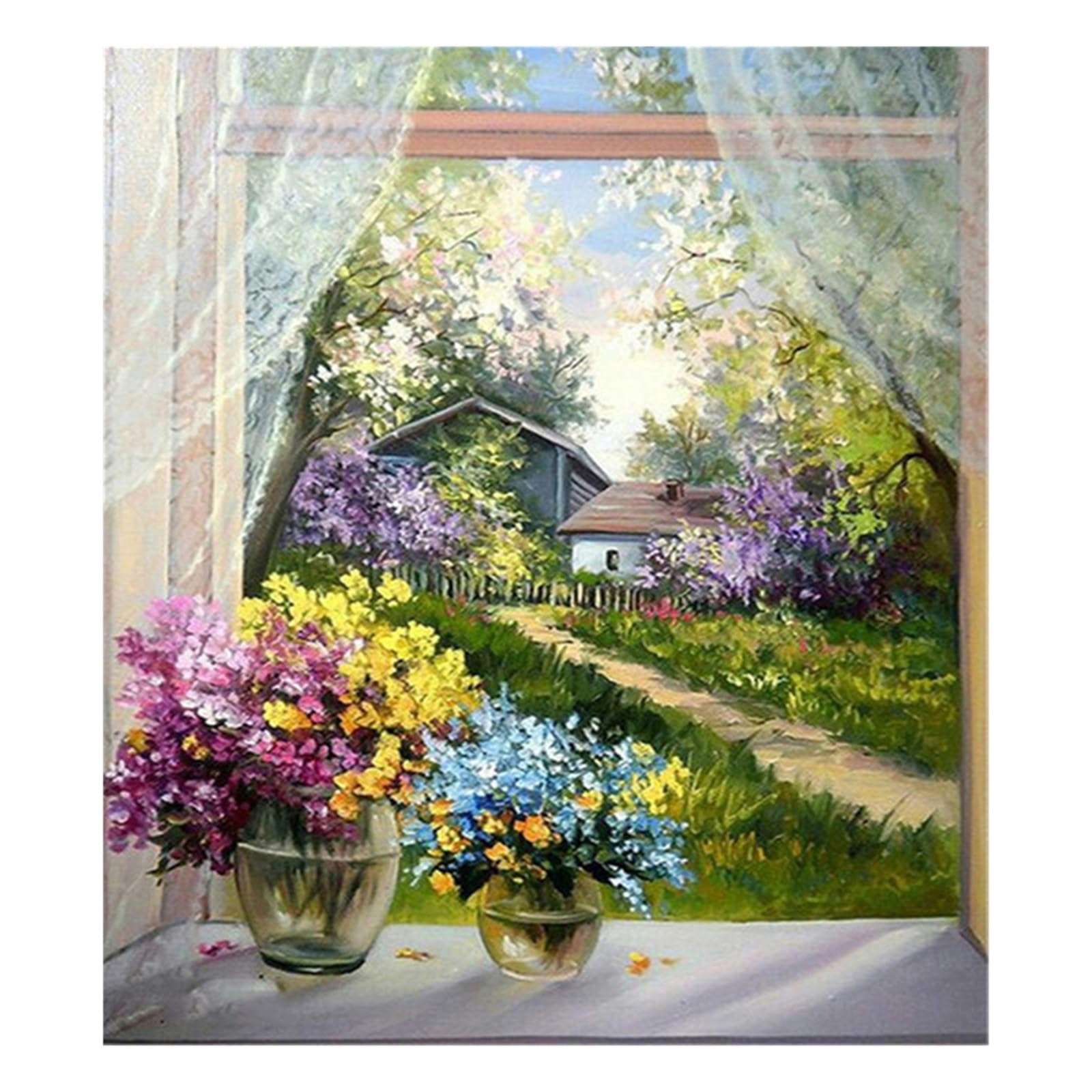 Graiting 1pc Flower In Vase Canvas Paintings Plants Wall Art Posters And Prints Landscape Pictures Room Decor(L,A4 21X30cm no frame)