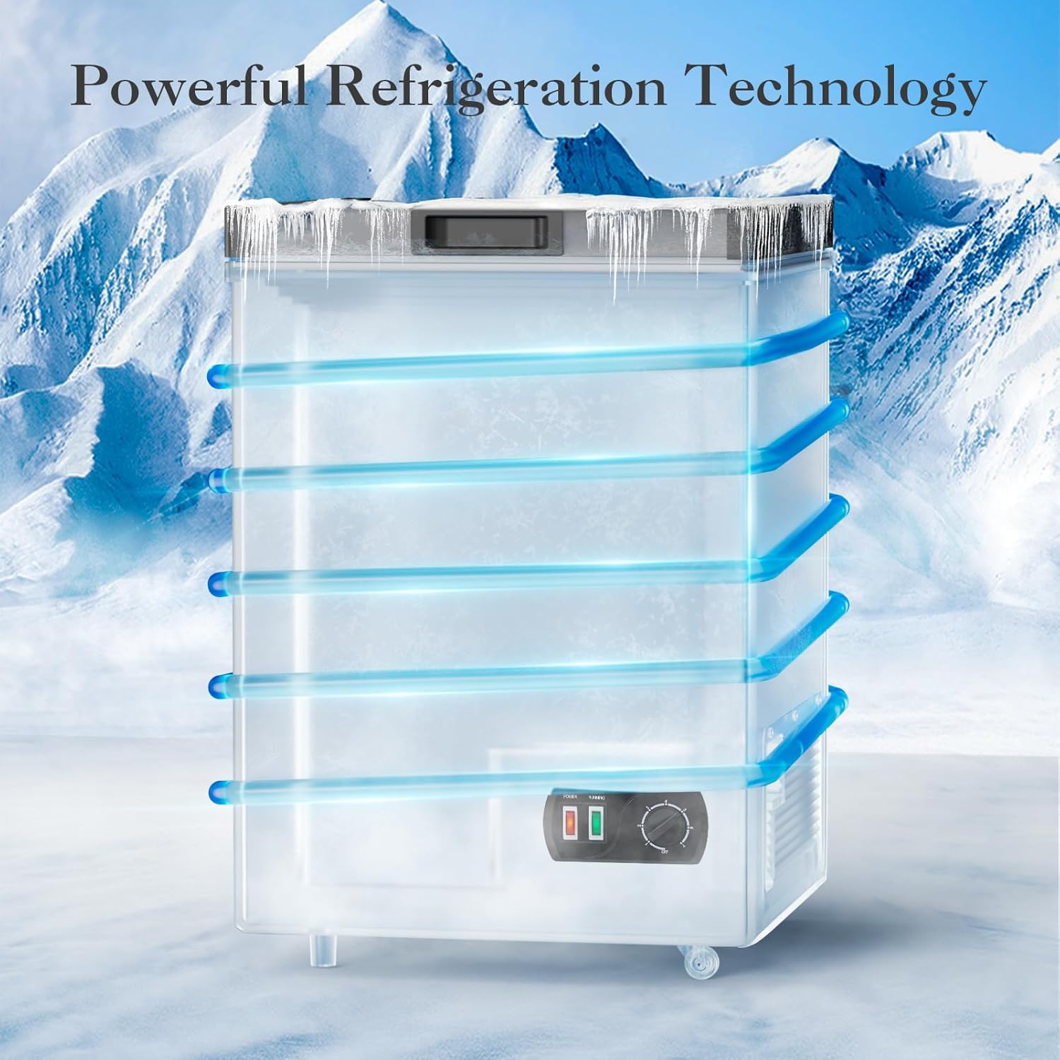 Chest Freezer - 4.2 Cu Ft Compact Deep Freezer with Fast Cooling & Convenient Pulley, Perfect for Kitchen Parlor, Small Freezer with Low Noise & Energy Saving, Space Gray