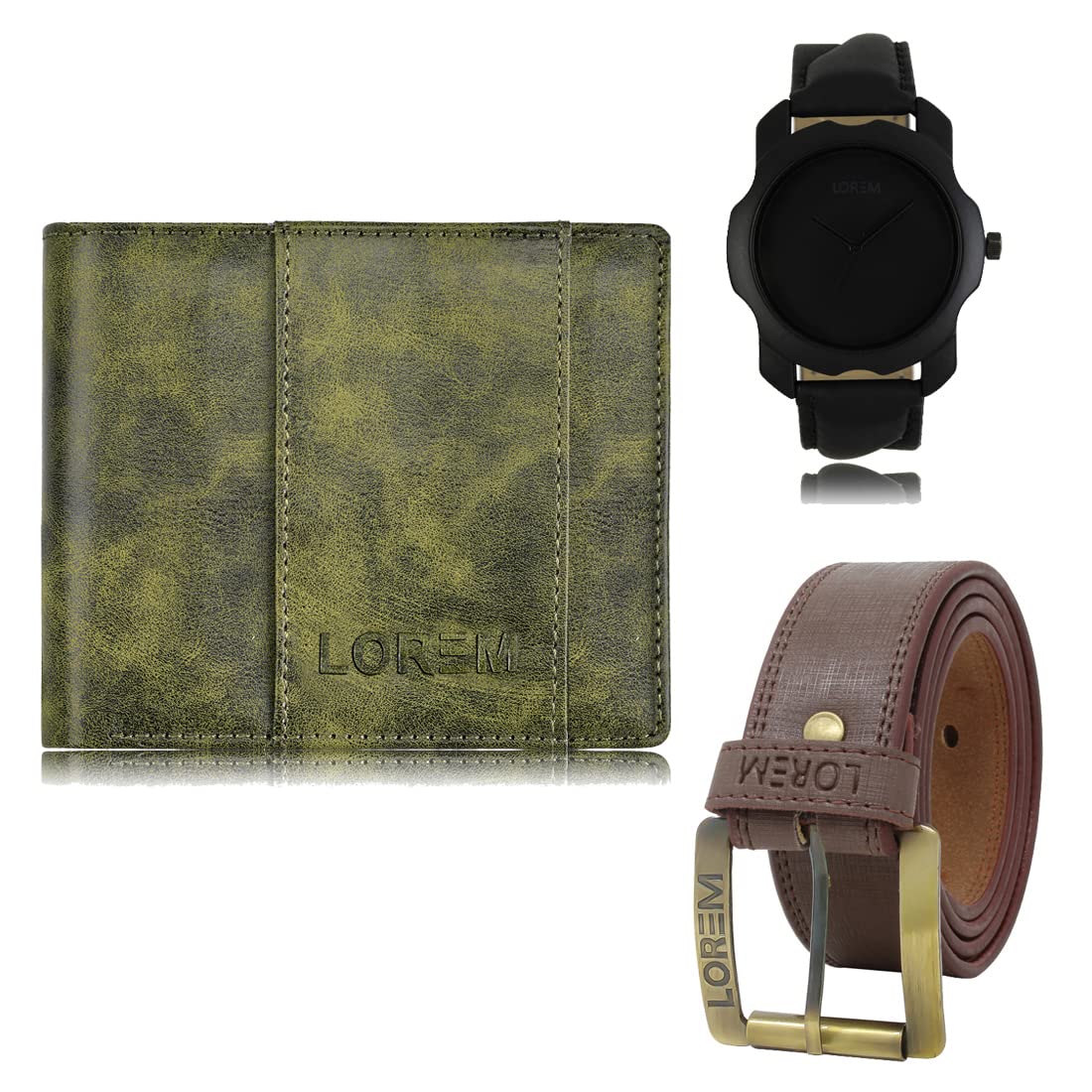 LOREM Watch-Artificial Leather Belt & Wallet Combo for Men (Fz-Lr22-Wl18-Bl02) (B09SNYHPYY) Amazon Price History, Amazon Price Tracker