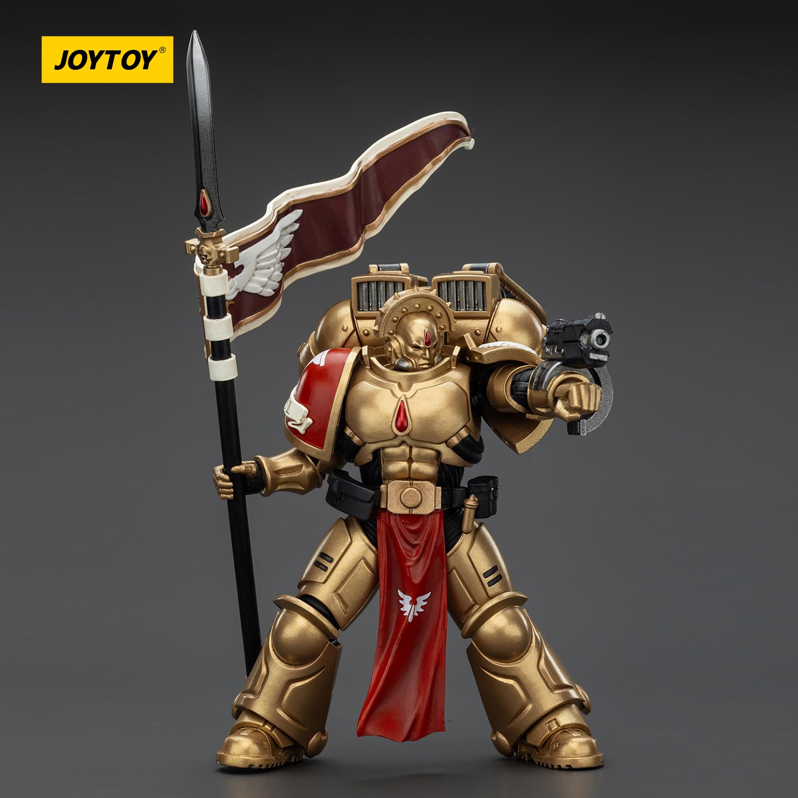 JOYTOY Warhammer 40k Blood Angels Sanguinary Guard 3 with Angelus Boltgun and Encarmine Spear 1/18 Action Figure Collect And Display Model - Image 3