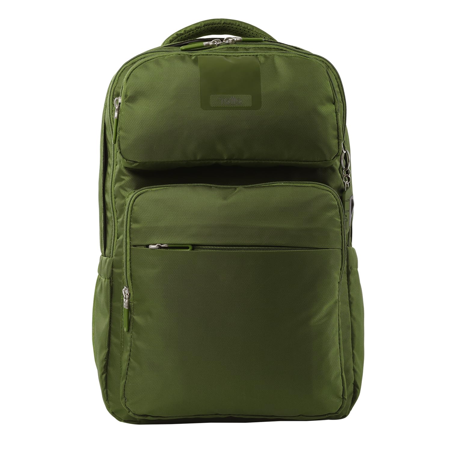 TOTTO - Mochila para Ordenador Portátil de 16 Pulgadas, Modelo Suspension, Capacidad 22 L, 2 Compartimentos, 2 Bolsillos Botella, Correa para Maleta, Espaldar Ergonómico, Color Cedar Green