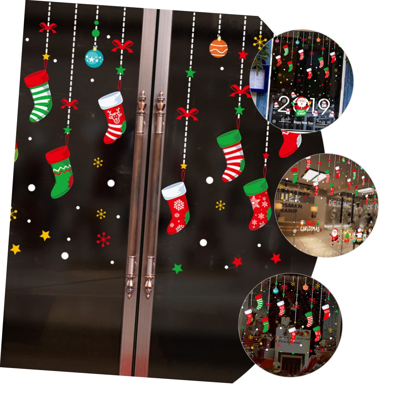 PRETYZOOM 5 Adesivi Natalizi Adorabili Facili Da Applicare Per Decorazioni Natalizie in Pvc