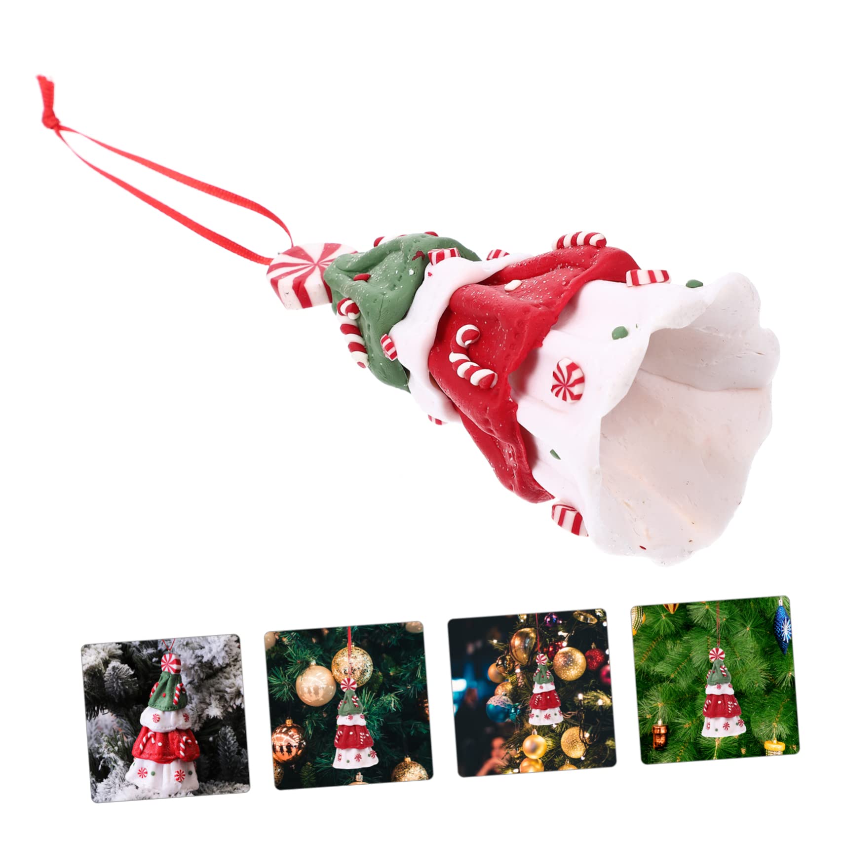 PRETYZOOM 5St Christbaumschmuck weihnachtsdeko christbaumfiguren Weihnachten hängen Weihnachtsanhänger Weihnachtsbaum-Hängeornamente Weihnachtsbaumschmuck zum Aufhängen weichen Lehm