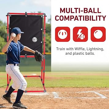 Baseball Strike Zone Target for Plastic Balls Compatible with Wiffle Ball