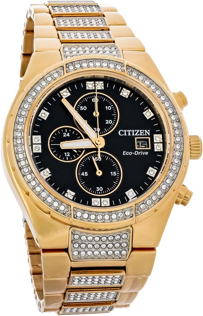 Citizen CA0753-55E Men’s Crystal Chronograph Rose Gold Steel