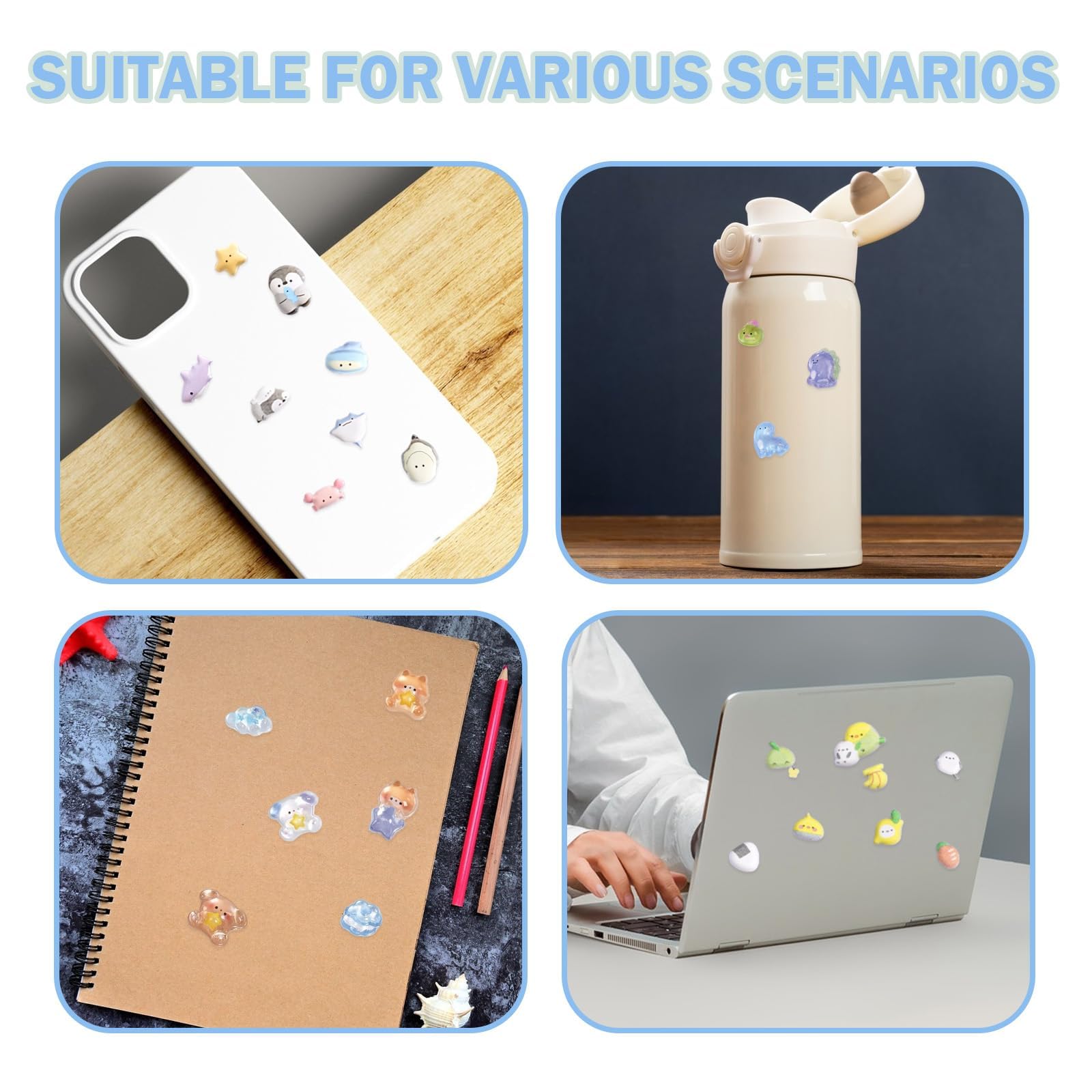 10Pcs Cute 3D Stickers Set, Cute Stickers for Children Cartoon Puffy Sticker Set Mini Pattern Small Animal Sticker Packs - Image 4