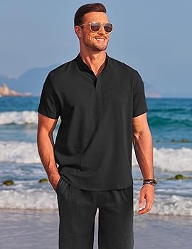 COOFANDY Men's Cotton Linen Sets 2 Piece Summer Outfits