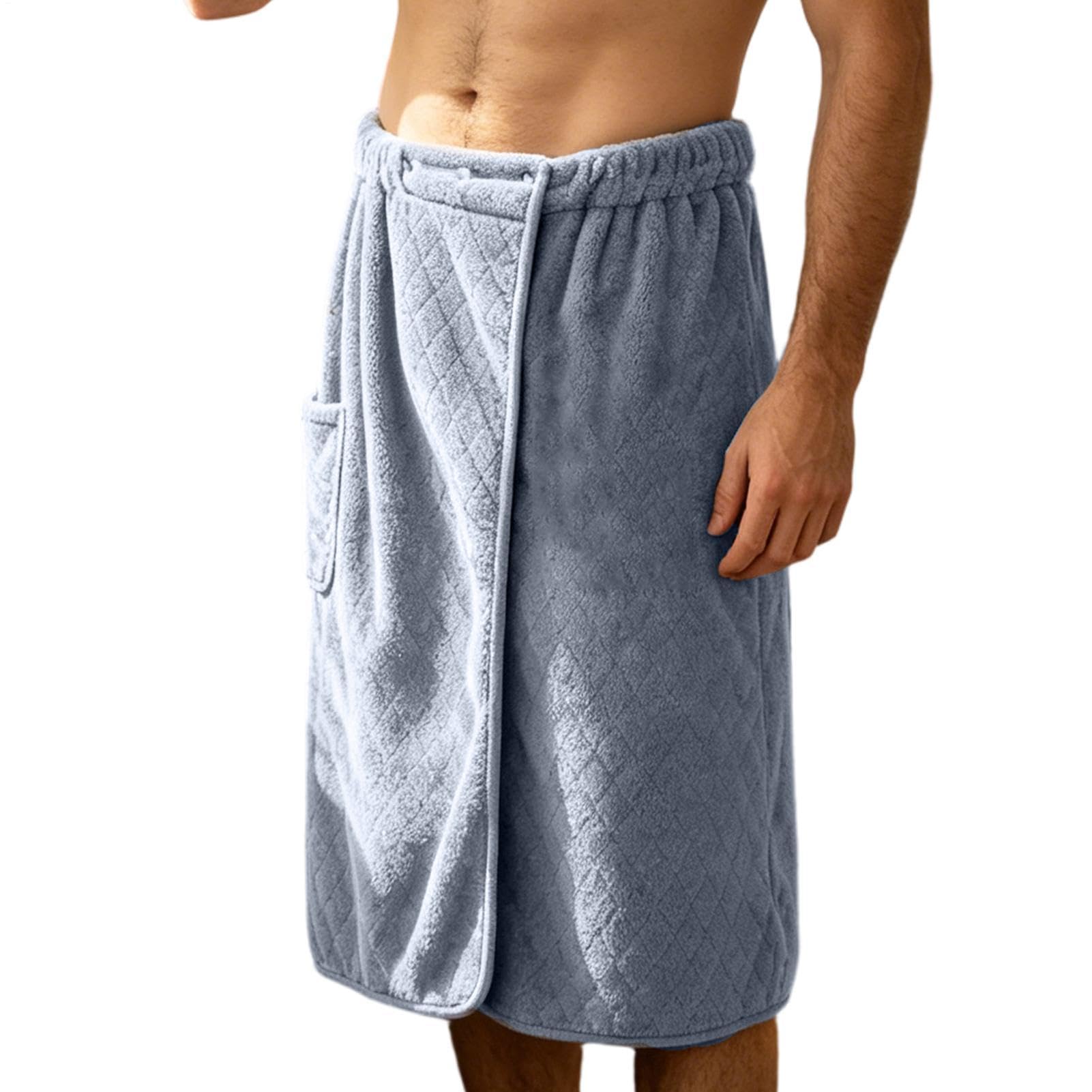 Serviette enveloppante homme : fini la serviette qui glisse au bain ou spa