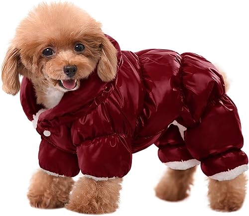 Miniatura 6 de AOFITEE Abrigo de invierno para perro, cálido e impermeable, chaleco ligero para mascotas, resistente al viento, ropa de nieve para clima frío para