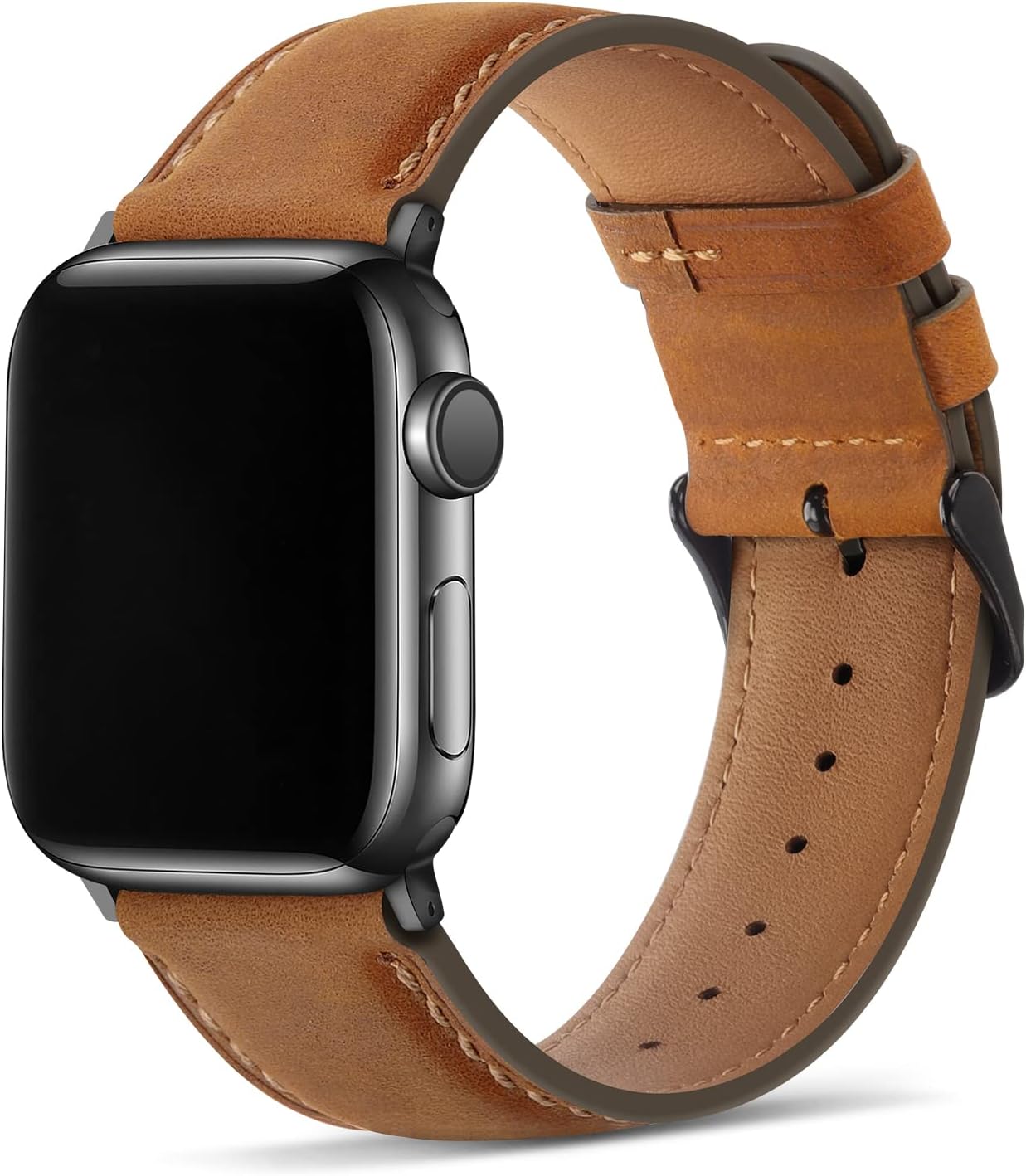 Apple Watch Series 5 40mm Armband WFEAGL Lederarmband Kompatibel mit Apple Watch Armband 49mm 44mm 45mm