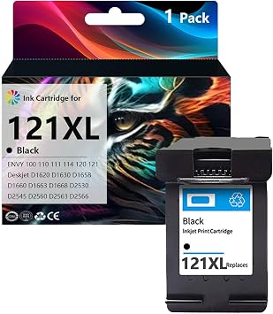 121XL Ink Cartridges Compatible for HP 121 XL for HP Deskjet D1620 D1630 D1658 D1660 D1663 D1668 D2530 D2545 D2560 D2563 D2566 D2568 D2645 D2660 D2663 D2566 Printers Black