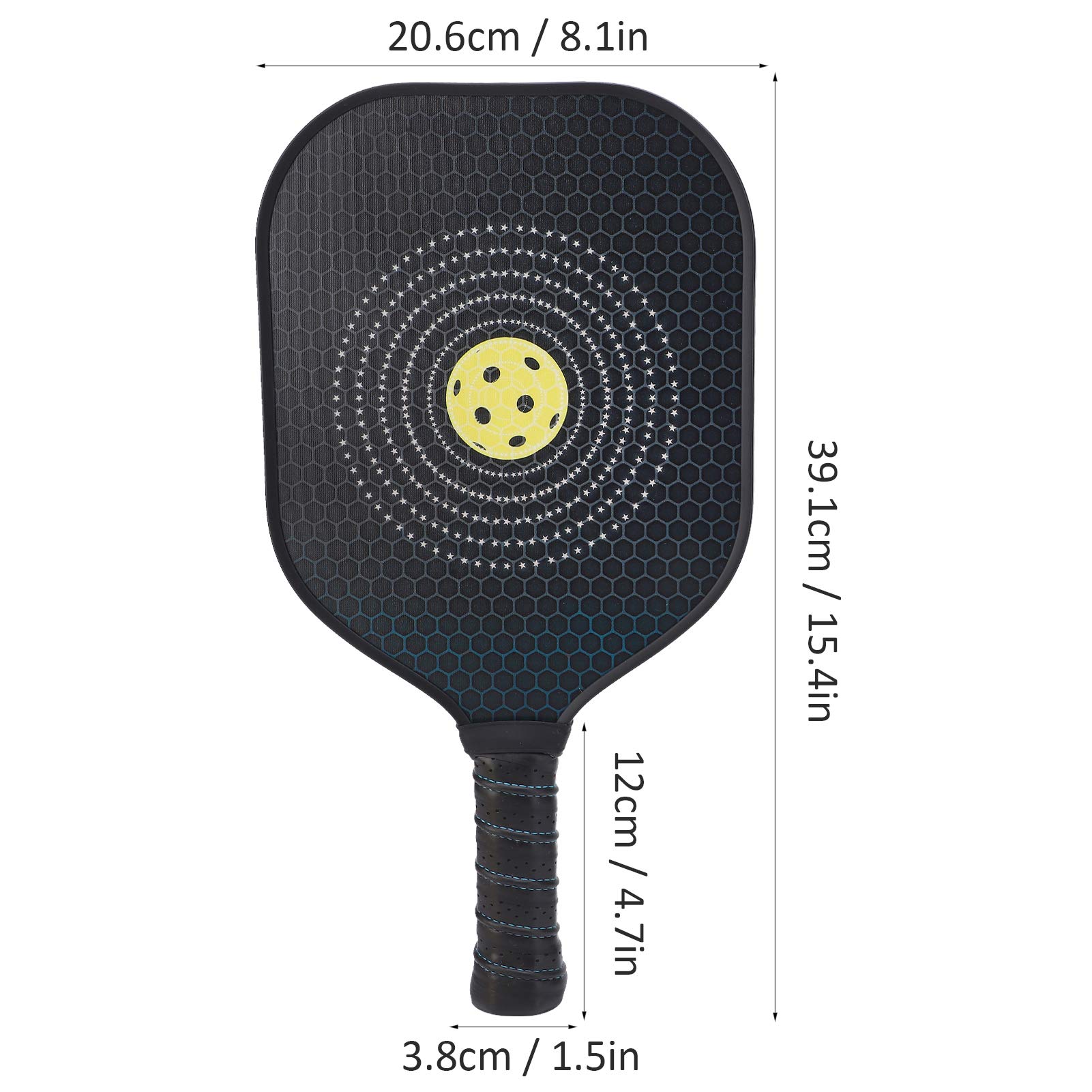 Keenso Pickleball Paddle 1Pair Portable Pickleball Paddle Racket Ball Training Attrezzatura Sportiva per Interni all'aperto con 4 Palline