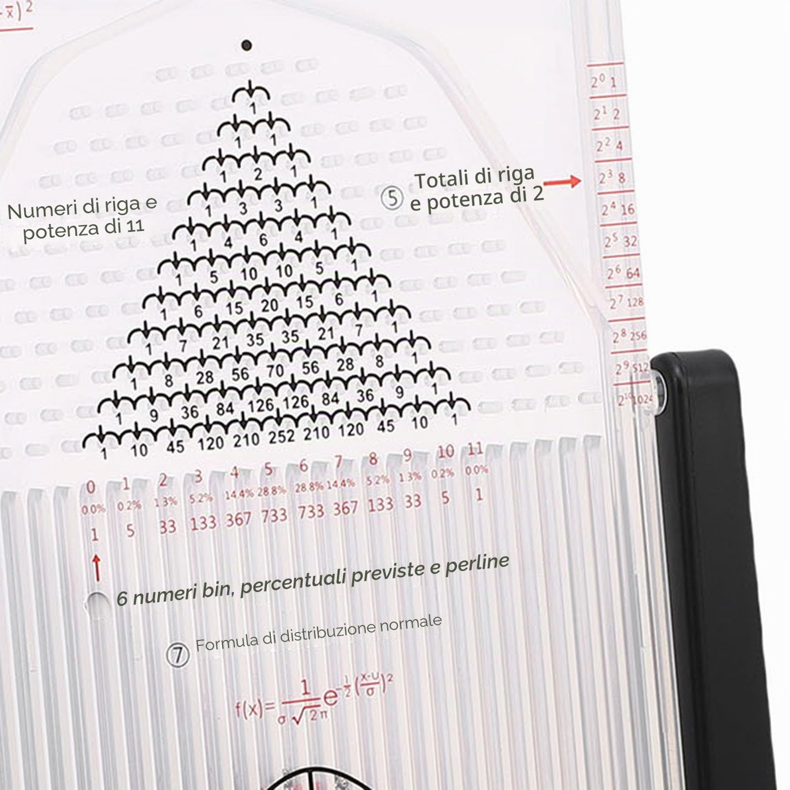 Jeffergarden Galton Board Sussidio Didattico per la Fisica delle probabilità con 2800 Perline di Metallo Dimostratore di probabilità Modello di Distribuzione Normale