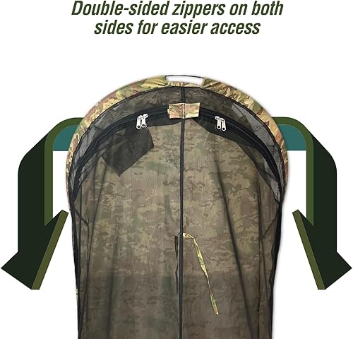 Vista 3 de USGI Industries Tienda de campaña Bivy Sistema ligero de red para dormir para una sola persona al aire libre, camping, supervivencia, senderismo