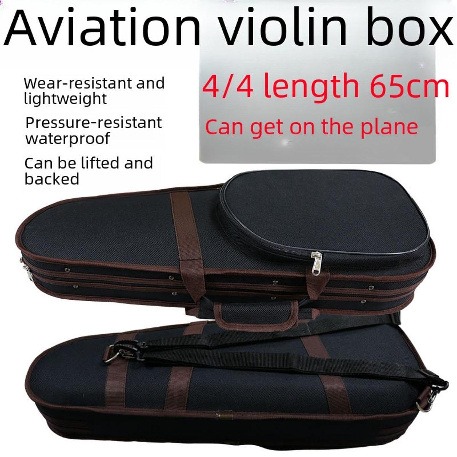 Colcolo Estuche de Violín Rígido Portátil con Correas de Mochila y Bolsa de Transporte Protección Ligera de Tela Oxford Espuma y Forro de Terciopelo