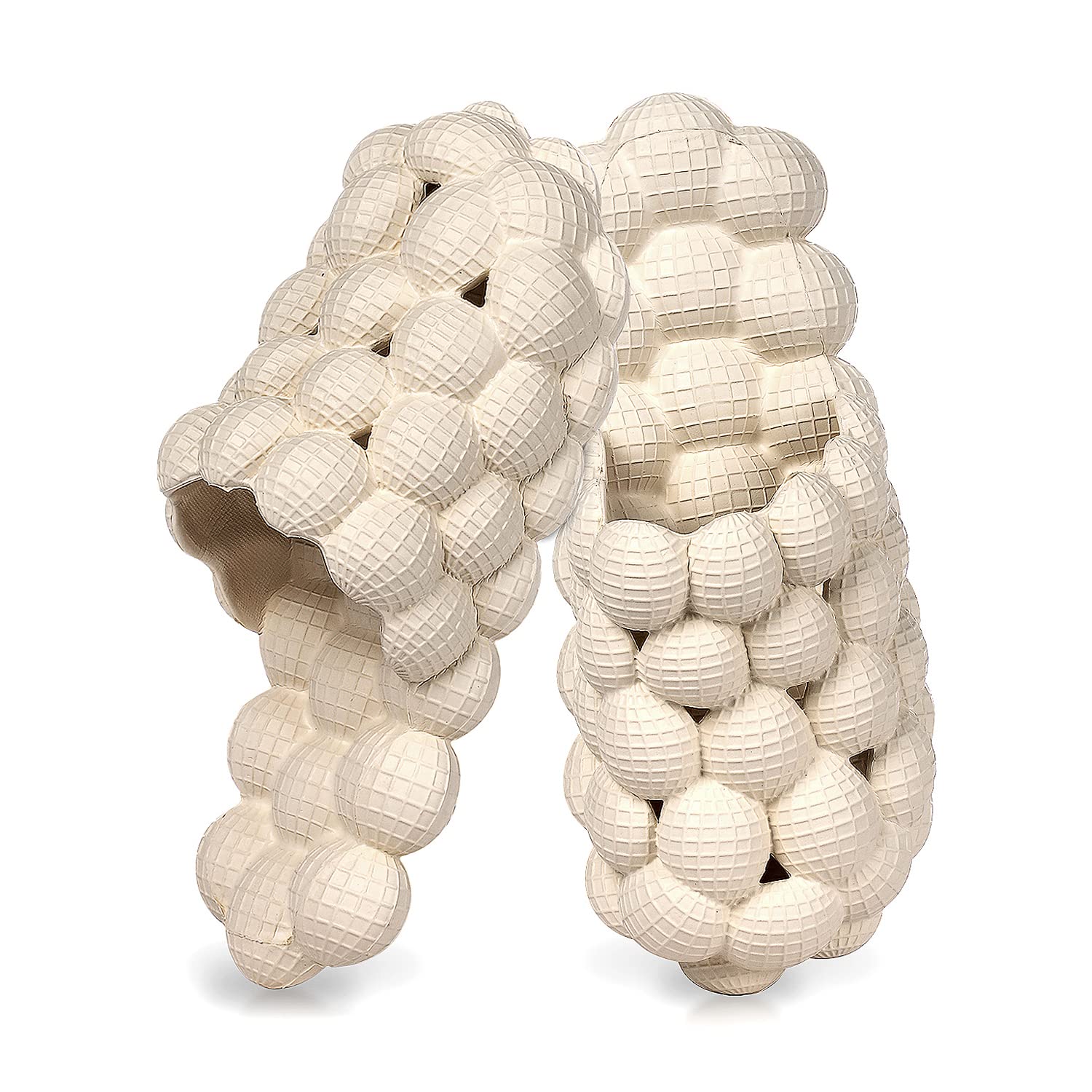 Massage Bubble Slides Slippers, Lychee Non-slip Bath Spa Slippers, Soft Pillow Stress Relief Slide, Reflexology Sandals Beach Slippers for Women Men